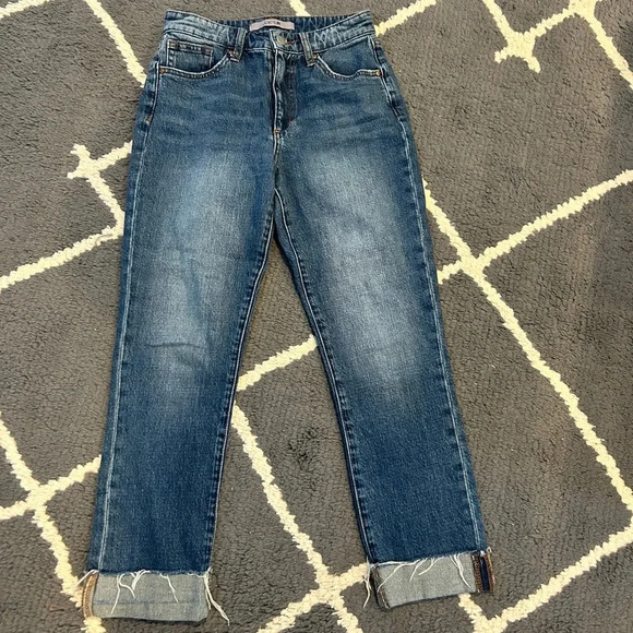 Joe’s Jeans Mid-Rise Straight Leg Cuff Jeans - Picture 1 of 11